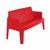 Box Outdoor Bench Sofa Red ISP063