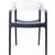 Carmen Dining Armchair Black with Transparent Back ISP059-BLA-TCL #2