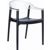 Carmen Dining Armchair Black with Transparent Back ISP059