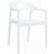 Carmen Dining Armchair White with Glossy White Back ISP059