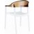 Carmen Dining Armchair White with Transparent Amber Back ISP059-WHI-TAMB #4