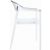 Carmen Dining Armchair White with Transparent Back ISP059-WHI-TCL #2