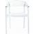Carmen Dining Armchair White with Transparent Back ISP059-WHI-TCL #3