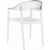 Carmen Dining Armchair White with Transparent Back ISP059-WHI-TCL #5