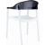 Carmen Dining Armchair White with Transparent Black Back ISP059-WHI-TBLA #4