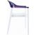 Carmen Dining Armchair White with Transparent Violet Back ISP059-WHI-TVIO #3