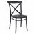 Cross Dining Set with Sky 31" Square Table Black S254106-BLA #3
