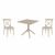 Cross Dining Set with Sky 31" Square Table Taupe S254106-DVR #2