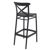 Cross Outdoor Bar Stool Black ISP266-BLA #2