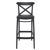 Cross Outdoor Bar Stool Black ISP266-BLA #3