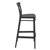 Cross Outdoor Bar Stool Black ISP266-BLA #4