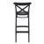 Cross Outdoor Bar Stool Black ISP266-BLA #5