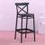 Cross Outdoor Bar Stool Black ISP266-BLA #6