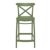 Cross Outdoor Counter Stool Olive Green ISP264-OLG #3