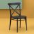 Cross Resin Outdoor Chair Black ISP254-BLA #7