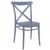 Cross Resin Outdoor Chair Dark Gray ISP254