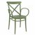 Cross XL Bistro Set with Sky 24" Round Folding Table Olive Green S256121-OLG #2