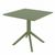 Cross XL Dining Set with Sky 31" Square Table Olive Green S256106-OLG #3