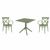 Cross XL Dining Set with Sky 31" Square Table Olive Green S256106