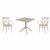 Cross XL Dining Set with Sky 31" Square Table Taupe S256106