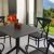 Cross XL Patio Dining Set with 4 Chairs Black ISP2561S-BLA #2
