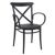 Cross XL Patio Dining Set with 4 Chairs Black ISP2561S-BLA #3