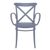Cross XL Resin Outdoor Arm Chair Dark Gray ISP256-DGR #3