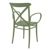 Cross XL Resin Outdoor Arm Chair Olive Green ISP256-OLG #2
