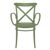 Cross XL Resin Outdoor Arm Chair Olive Green ISP256-OLG #3
