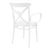 Cross XL Resin Outdoor Arm Chair White ISP256-WHI #2