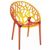 Crystal Outdoor Dining Chair Transparent Orange ISP052