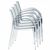 Dejavu Clear Plastic Outdoor Arm Chair ISP032-TCL #2