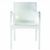 Dejavu Glossy Plastic Outdoor Arm Chair White ISP032-GWHI #2