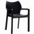 Diva Resin Outdoor Dining Arm Chair Black ISP028