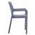 Diva Resin Outdoor Dining Arm Chair Dark Gray ISP028-DGR #10