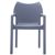 Diva Resin Outdoor Dining Arm Chair Dark Gray ISP028-DGR #9