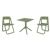 Dream Dining Set with Sky 27" Square Table Olive Green S079108