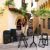 Dream Folding Outdoor Bistro Set with 2 Chairs Black ISP0791S-BLA-BLA #6