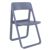 Dream Folding Outdoor Bistro Set with 2 Chairs Dark Gray ISP0791S-DGR-DGR #2