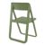 Dream Folding Outdoor Bistro Set with White Table and 2 Olive Green Chairs ISP0791S-OLG-WHI #3