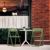 Dream Folding Outdoor Bistro Set with White Table and 2 Olive Green Chairs ISP0791S