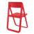 Dream Folding Outdoor Bistro Set with White Table and 2 Red Chairs ISP0791S-RED-WHI #3