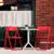Dream Folding Outdoor Bistro Set with White Table and 2 Red Chairs ISP0791S
