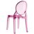 Elizabeth Clear Polycarbonate Outdoor Bistro Chair Pink ISP034-TPNK #3