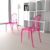 Elizabeth Clear Polycarbonate Outdoor Bistro Chair Pink ISP034-TPNK #4