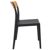 Flash Dining Chair Black with Transparent Amber ISP091-BLA-TAMB #3