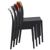 Flash Dining Chair Black with Transparent Amber ISP091-BLA-TAMB #5