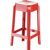 Fox Polycarbonate Counter Stool Glossy Red ISP036