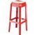 Fox Polycarbonate Outdoor Barstool Glossy Red ISP037