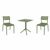 Helen Bistro Set with Sky 24" Square Folding Table Olive Green S284114